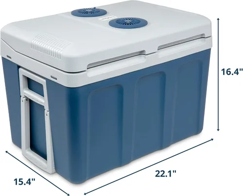 Vista 6 de Ivation Enfriador y calentador eléctrico con ruedas y asa Refrigerador termoeléctrico portátil de 48 cuartos de galón (45 L) para vehículos