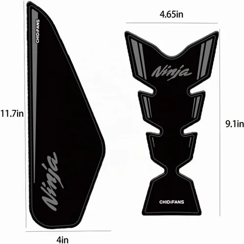 Vista 2 de TZMAPU Juego de almohadillas protectoras de tanque de combustible para motocicleta, compatible con tanque de 400, adhesivo antideslizante de goma