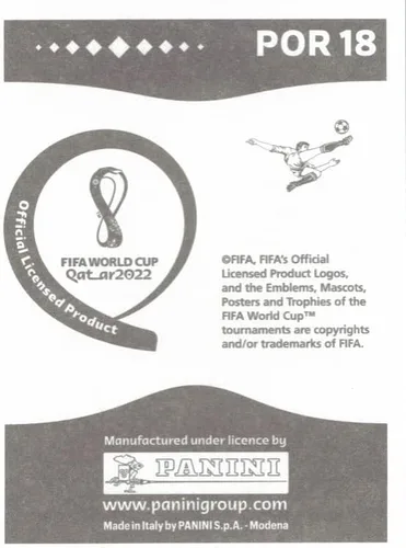 Vista 2 de 2022 Panini Cromos de la Copa Mundial #POR18 Cristiano Ronaldo Portugal Fútbol Adhesivo