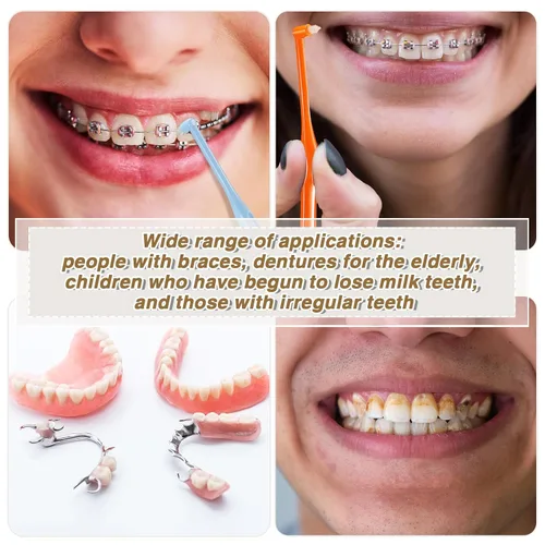 Vista 4 de Patelai 6 unids End Tuft Cepillo de dientes Single Tufted Cepillo de dientes Interdental Cepillos Interdentales Removedor de Manchas de Dientes