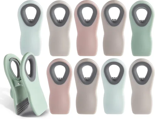 Vista 20 de COOK WITH COLOR Clips para bolsas de chips con imán para almacenamiento de alimentos con agarre hermético para bolsas de pan, bolsas de aperitivos