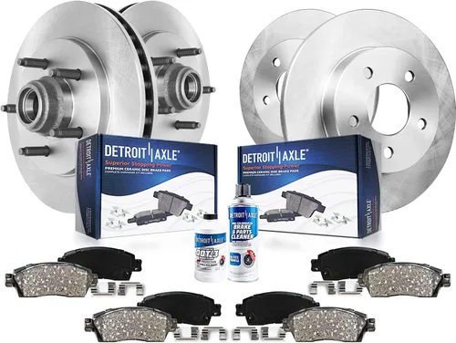 Vista 67 de Detroit Axle - Kit de frenos para Land Rover LR3 2005-2009, Rotores de freno deportivos Range Rover 2006-2009 y pastillas de freno de cerámica 2007