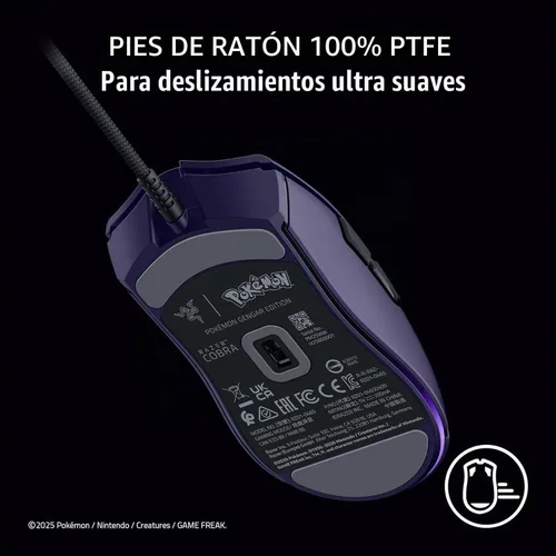Vista 9 de Razer Cobra Gengar Edition - Mouse ligero para juegos con cable - Sensor de 8500 DPI - 2.05 oz - Interruptores ópticos de ratón de 3ª