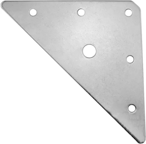 Vista 3 de Mending Plates JCBIZ - 4 soportes rectos triangulares de acero inoxidable para esquinas planas
