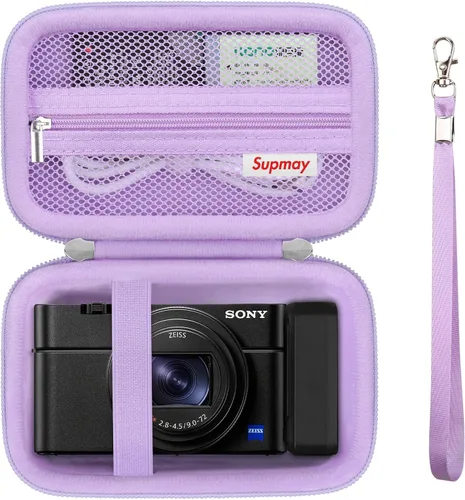 Vista 12 de Funda de transporte para cámara compacta Sony RX100 VII/ RX100 VI/ RX100 V/ RX100 IV/ RX100 III Premium Compact Camera, bolsa de viaje con bolsillo