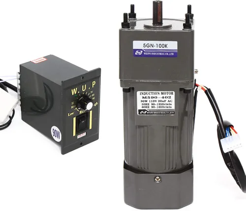 Vista 38 de Motor de engranajes eléctrico 110V 250W 10K Monofásico de alto par motor reductor de engranajes de CA 0-135 RPM Controlador de velocidad variable