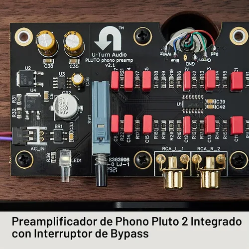 Vista 5 de U-Turn Audio - Tocadiscos Orbit Special (Gen 2) con preamplificador incorporado, negro