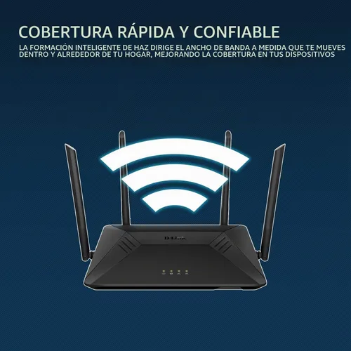Vista 5 de D-Link Enrutador WiFi, AC1750 Internet inalámbrico para transmisión en el hogar Gigabit y juegos, Smart Dual Band MU-MIMO Controles parentales QoS