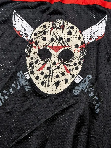Vista 6 de Disfraz de Jason de la película Viernes 13 con playera de hockey y máscara