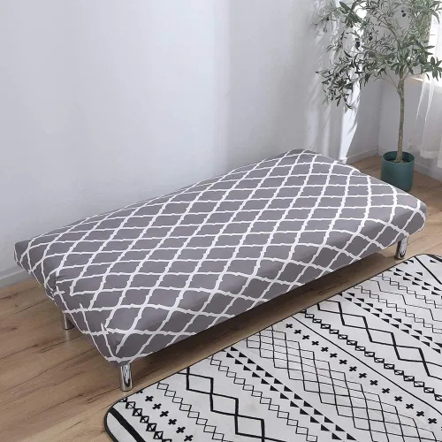 Vista 4 de MIFXIN Funda elástica para sofá cama sin brazos, funda de elastano para futón, plegable, sin reposabrazos, protector de muebles para sofá cama