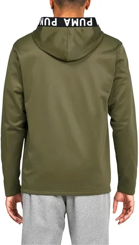 Vista 2 de PUMA Hombres Tren Pwr Fleece Fz Sudadera Con Capucha Nos Entrenamiento Casual Ropa Exterior Casual - Verde
