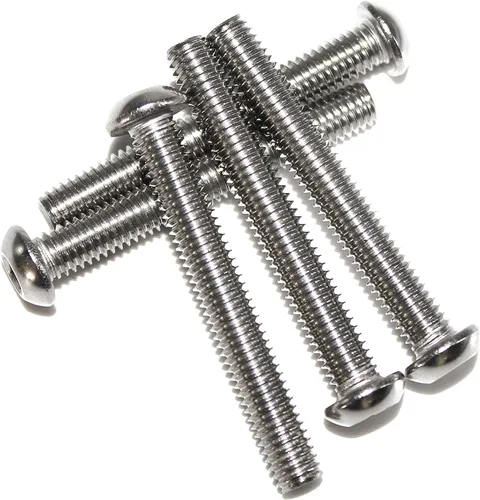 Vista 10 de 100 piezas M4-0.70 x 6 mm Tornillos de cabeza de botón con casquillo hexagonal, acero inoxidable 18-8, llave hexagonal Allen, ISO 7380