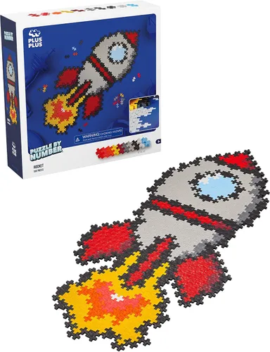 Vista 9 de PLUS PLUS Puzzle By Number, Puppy - Juego de bloques de construcción de 500 piezas Kit de arte Pixel para niños, bloques de hashtag entrelazados