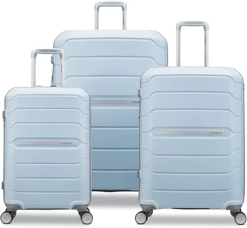 Vista 7 de Samsonite Freeform Maleta rígida, expandible con ruedas dobles giratorias, Azul powder), 78255-1713