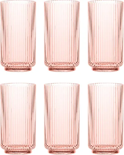 Vista 7 de TarHong Mesa - Vasos de plástico prémium apilables para bebidas y vino, 15 onzas, transparente, juego de 6