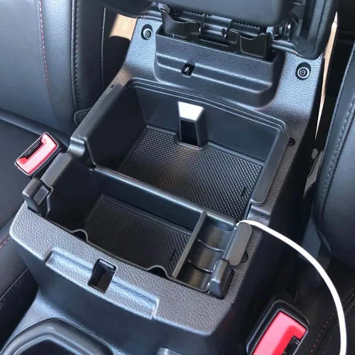 Vista 4 de EDBETOS Bandeja organizadora de consola central compatible con Jeep Wrangler JL/JLU 2018-2021 2022 2023 2024 Accesorios Jeep Gladiator JT Truck