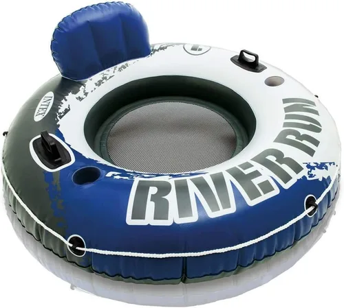 Vista 2 de INTEX 58825EP River Run 1 Salón flotante inflable: respaldo cómodo - portavasos integrados - Asas de agarre duraderas - Cuerda de agarre completa