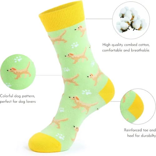 Vista 3 de Knapfold Calcetines para perro para mujer, diseño de perro