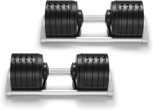 Vista 10 de Gronk Fitness - Mancuernas ajustables NUOBELL 5–80 lb Set Original NUOBELL 22 Pesos en 1 para entrenamiento de fuerza en el gimnasio en casa
