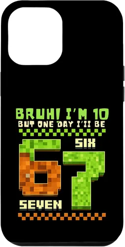 Vista 26 de Bruh I'm 10 But One-Day I'll Be 67 Retro 10th Birthday Kids Case for iPhone 17