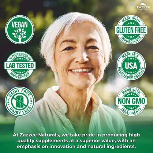 Vista 5 de Zazzee Alpha GPC Colina 300 mg por cápsula, 75 cápsulas veganas, 100% pura grado farmacéutico, 100% vegetariano, estandarizado para potencia