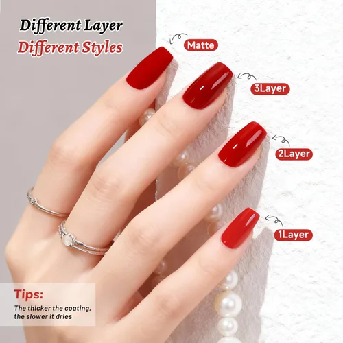 Vista 19 de OpenLive Esmalte de uñas negro de 0.6 fl oz, gran volumen, secado rápido, secado rápido y de larga duración, arte de uñas de color para bricolaje