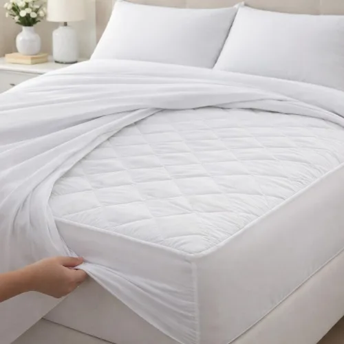 Vista 3 de BrylaneHome Bed Tite Aquaguard - Protector de colchón impermeable, tamaño individual, color blanco