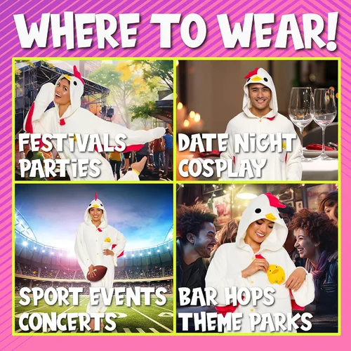 Vista 85 de Funziez! - Disfraz de Halloween para adultos, disfraz de animales y criaturas marinas, mameluco afelpado para cosplay, para mujeres y hombres