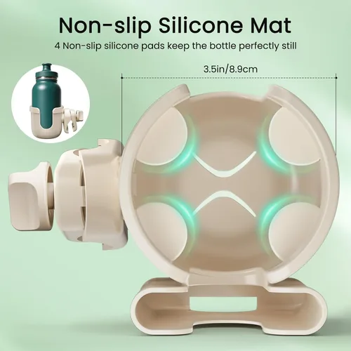 Vista 3 de Guiseapue Portavasos para caminador, portavasos para silla de ruedas con soporte para teléfono, accesorios para andador para personas mayores