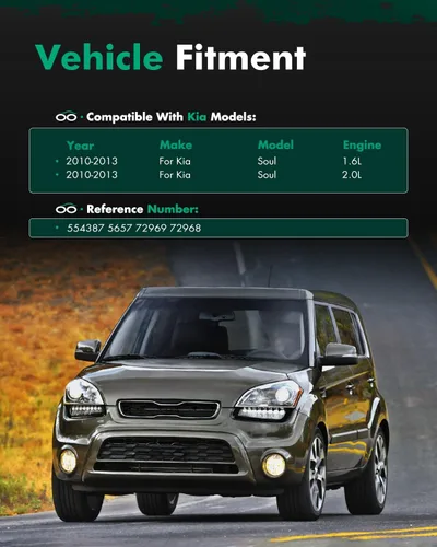 Vista 5 de SCITOO - Amortiguadores delanteros traseros para Kia se adapta a 2010-2013 para amortiguadores Kia Soul 554387 5657 72969 72968 - Juego de 4 piezas
