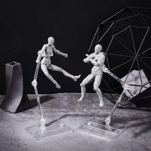 Vista 7 de FINGERINSPIRE 8 Pcs Action Figure Stand Assembly Action Figure Display Holder Base Doll Model Support Stand for 6 inch Action Figures or Effects