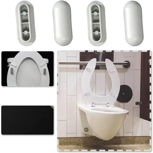 Vista 5 de Kit de parachoques universal para asiento de inodoro, 10 piezas, amortiguador de asiento de inodoro para asiento de inodoro, kit de repuesto