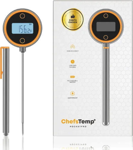 Vista 11 de Pocket Pro - Termómetro de carne de lectura instantánea de 1 segundo Termómetro digital de carne recargable para parrilla, alimentos, barbacoa