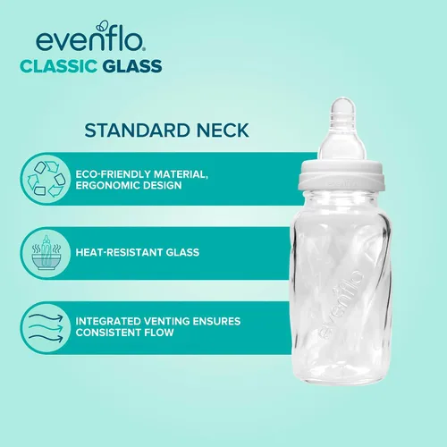 Vista 3 de Evenflo 4oz Twist Botella de vidrio – Set – 6PK