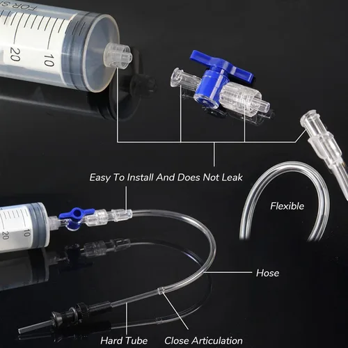 Vista 4 de Kit de inyector sellador sin cámara para Stans sin tubos, jeringa selladora de neumáticos con válvula Presta Schrader, herramienta de extracción