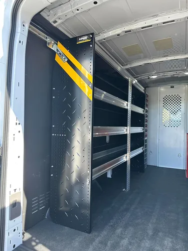 Vista 7 de Ranger Design - Paquete de estantería para camioneta Mercedes Sprinter de techo bajo, distancia entre ejes WB de 144 pulgadas, sistema completo