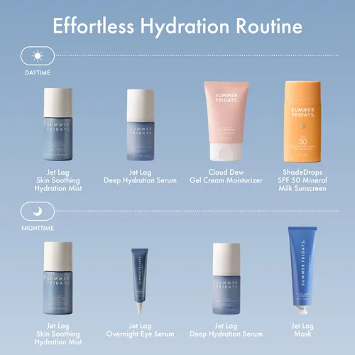 Vista 9 de Summer Fridays Jet Lag - Suero de hidratación profunda, suero facial hidratante para piel seca con glicerina y escualano, ayuda a calmar la piel