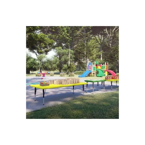 Vista 2 de Correll - Tabla rectangular de 30 x 48 pulgadas, para aula de borrado en seco, mesa de actividades, altura ajustable, laminado de alta presión