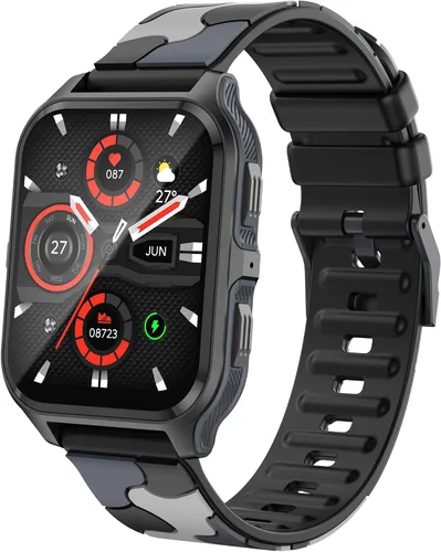Vista 10 de Yihou Reloj inteligente militar resistente para hombres, teléfonos Android, 1.83 pulgadas, reloj inteligente para correr al aire libre