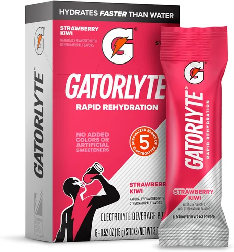 Vista 13 de Gatorlyte Polvo Cereza Lima, rinde porción de 16.9 oz, peso neto 3.1 oz (Paquete de 6)