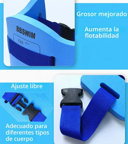 Vista 5 de Cinturón de ejercicio de flotación de EVA para natación, cinturón ajustable para entrenamiento de natación, herramientas de entrenamiento de 1 pieza