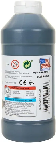 Vista 5 de Crayola Pintura lavable, negro, 16 oz.