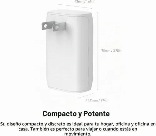 Vista 6 de Belkin Bloque de cargador USB C y USB A de 37 W, carga rápida PPS