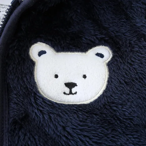 Vista 4 de Baby Fleece Winter Jumpsuit Cute Cartoon Comfy Fluffy Romper for 0-18M