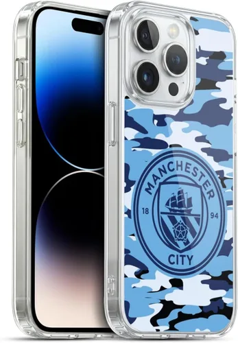 Vista 212 de Head Case Designs Funda de gel con licencia oficial del Manchester City Man City FC Blue Moon Badge Camou [protección de grado militar] compatible