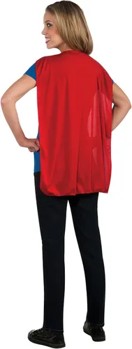 Vista 3 de Remera disfraz de Super Chica, de DC Comics, con capa.