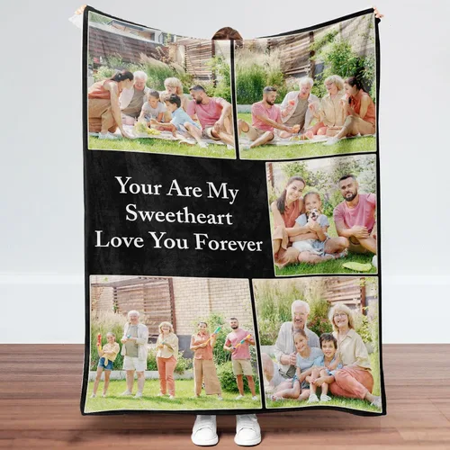 Vista 17 de Manta personalizada con imagen, regalos para novio, novia, manta de fotos personalizada para cumpleaños, aniversario, boda, Navidad