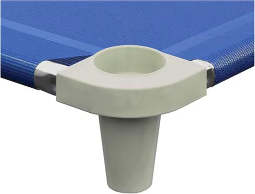 Vista 2 de Acrimet Cuna de siesta para niños, cama portátil para niños pequeños, apilable, 52 pulgadas de largo (tubos de acero inoxidable)
