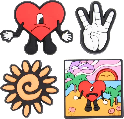 Vista 3 de Beamandi Paquete de 30, 50, 100 dijes de zapatos de dibujos animados para hombres y mujeres, decoración de zapatos para niños y niñas, regalos