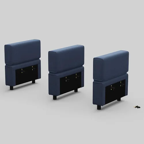 Vista 47 de Belffin Módulo modular de respaldo para sofá seccional para sofá seccional apoyabrazos/respaldo (juego de 4) terciopelo negro